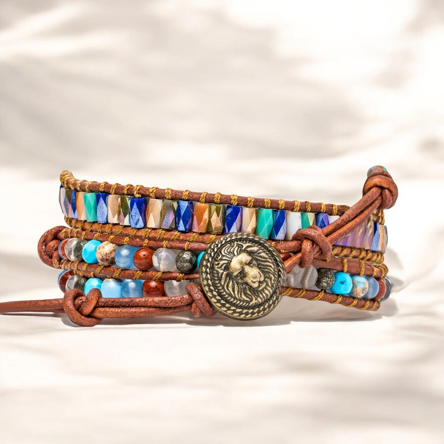 Pulsera Energía Leona Turquesa