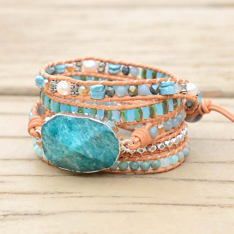 Amazonite Heaven on Earth Wrap Bracelet - Cape Diablo