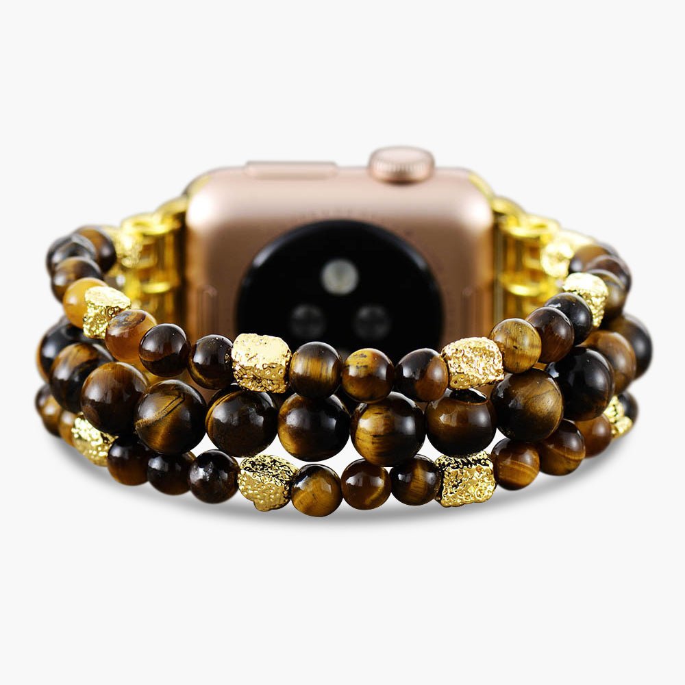 Tiger Eye Gleam Stretch Apple Watch Strap - Cape Diablo